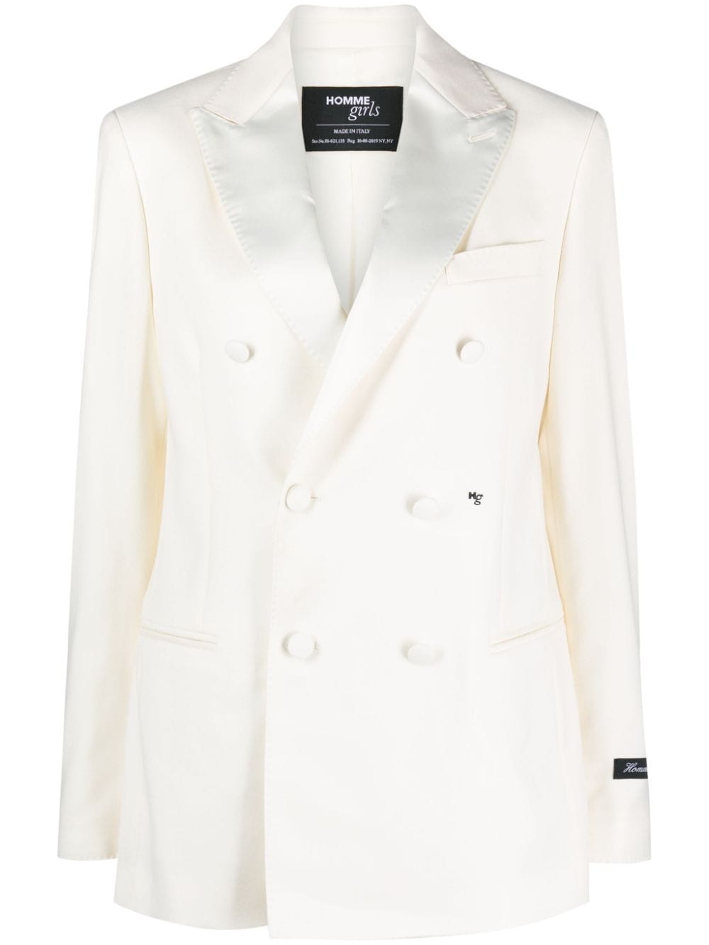 Logo blazer HOMMEGIRLS HGJK009 OFFWHITE - Ancote