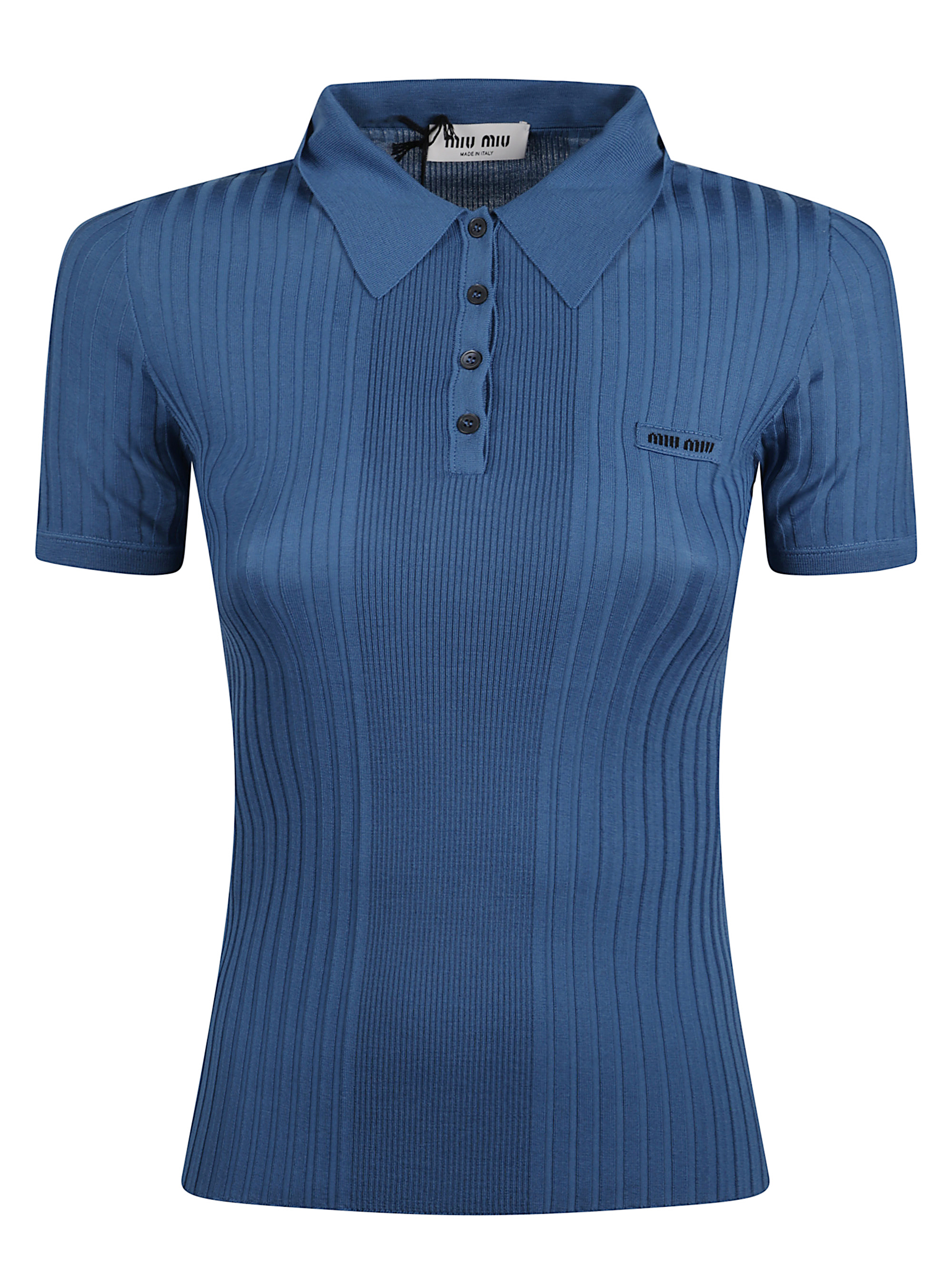 Ribbed polo shirt MIU MIU MML02B 18TWF0154 - Ancote
