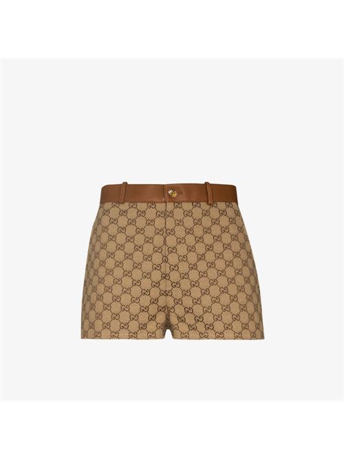 Shorts con finiture in pelle GUCCI | 681154Z8AV72184