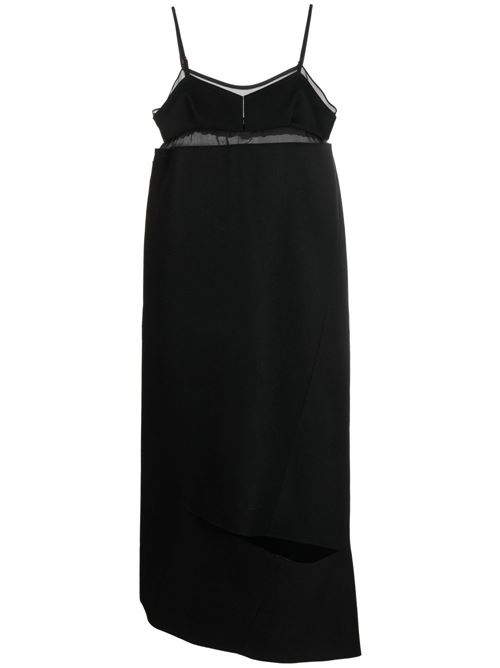 Asymmetrical midi dress SACAI | 06260001