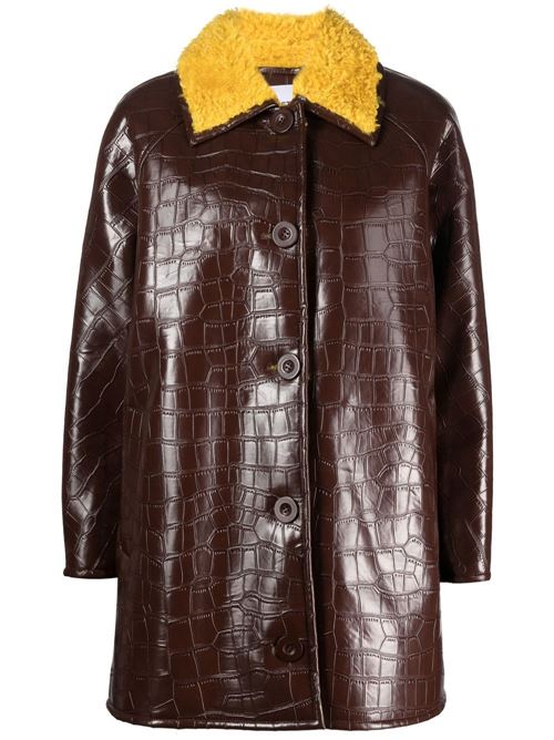 Faux leather jacket with long sleeves STAND STUDIO | 61706919087000