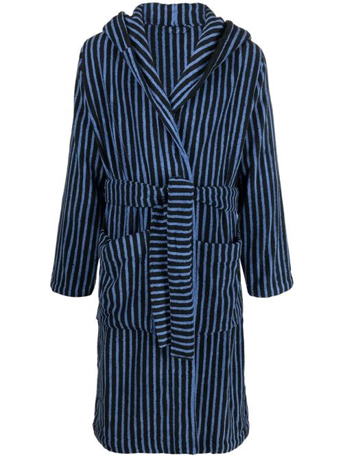 Terry bathrobe TEKLA | BTBBBLACK&BLUE