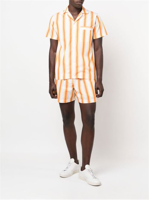 Striped drawstring shorts TEKLA | SWSOMEORANGEMARQUEE