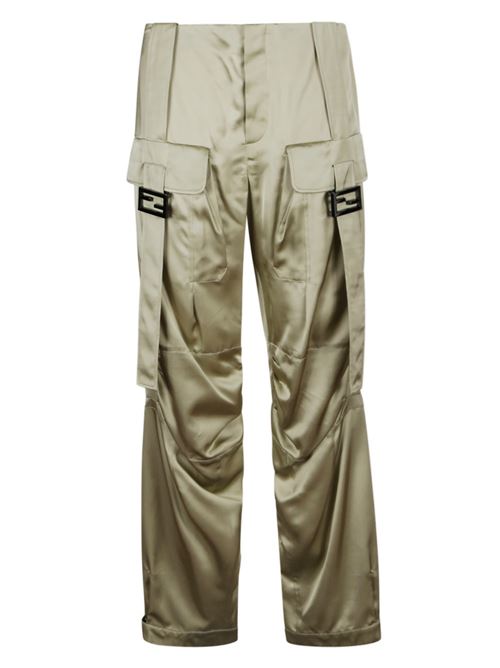 Satin cargo pants FENDI | FR6476ANQ8F1KE4