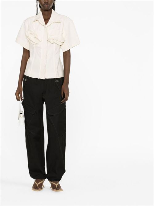 Cotton shirt with ruffle details JACQUEMUS | 23E231SH0301053110