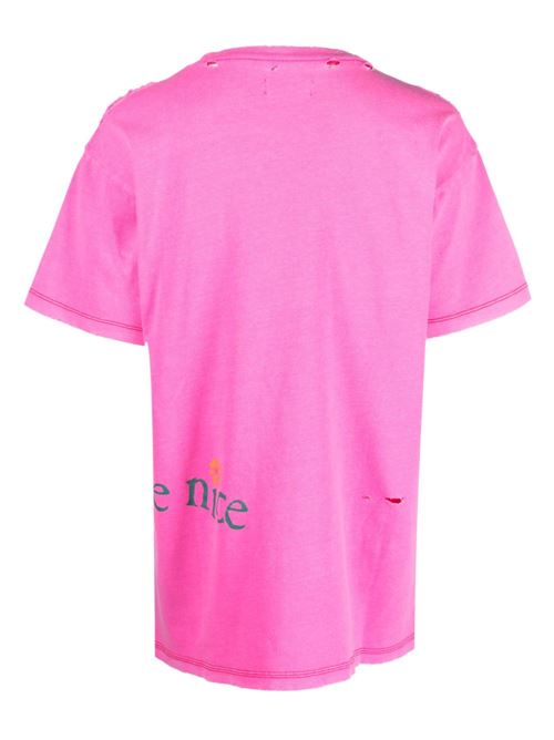 T-shirt in cotone con logo ERL | ERL07T001PINK