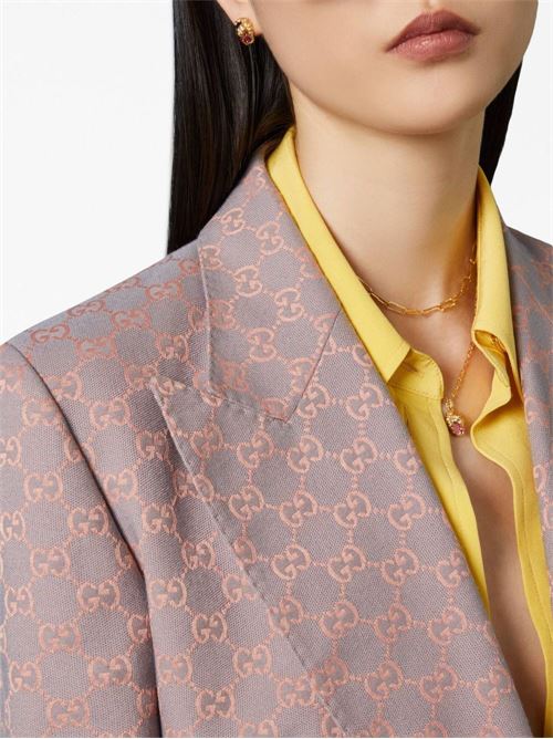 Double-breasted jacket in cotton GUCCI | 745141ZAF4S1037