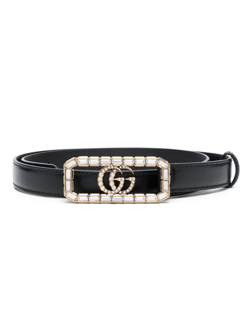 Thin belt with crystals GUCCI | 7515530YAUG1081