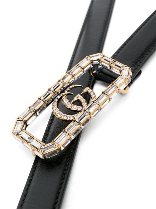 Thin belt with crystals GUCCI | 7515530YAUG1081