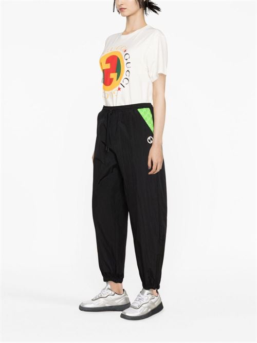 Pantalone in cotone con logo GUCCI | 756633XJFU01043