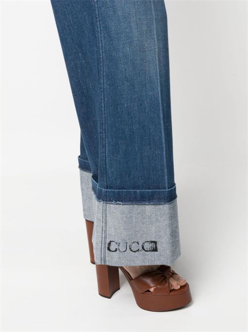 Pantalone in denim GUCCI | 757148XDCLE4220