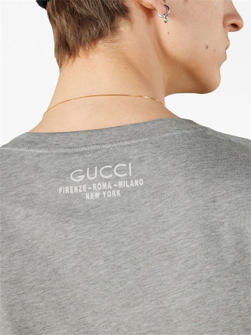 Cotton T-shirt with logo GUCCI | 758433XJFZ11160