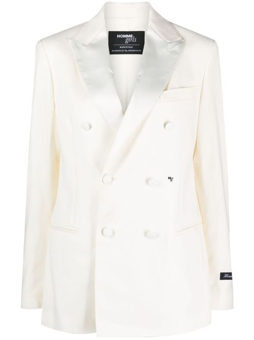 Blazer con logo HOMMEGIRLS | HGJK009OFFWHITE