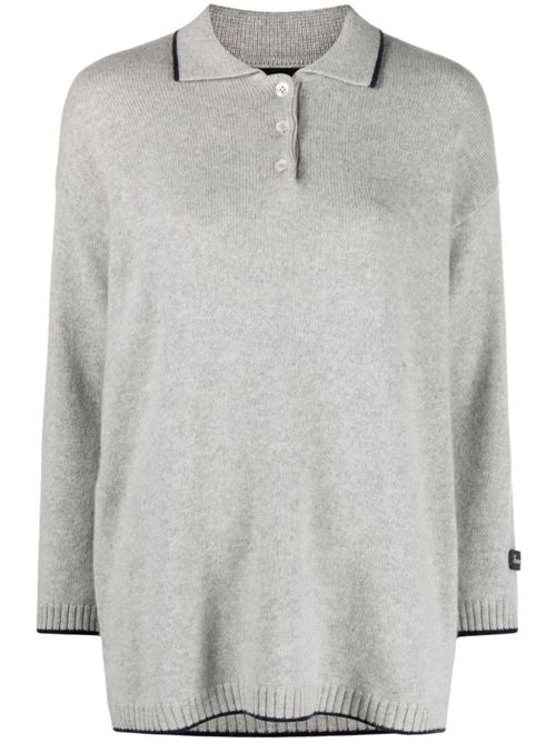 Cashmere polo shirt HOMMEGIRLS | HGKN001HEATHERGREY