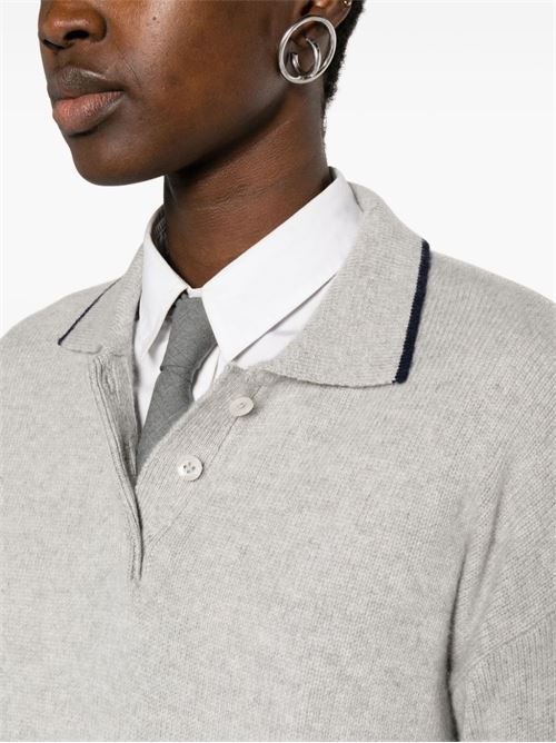 Cashmere polo shirt HOMMEGIRLS | HGKN001HEATHERGREY