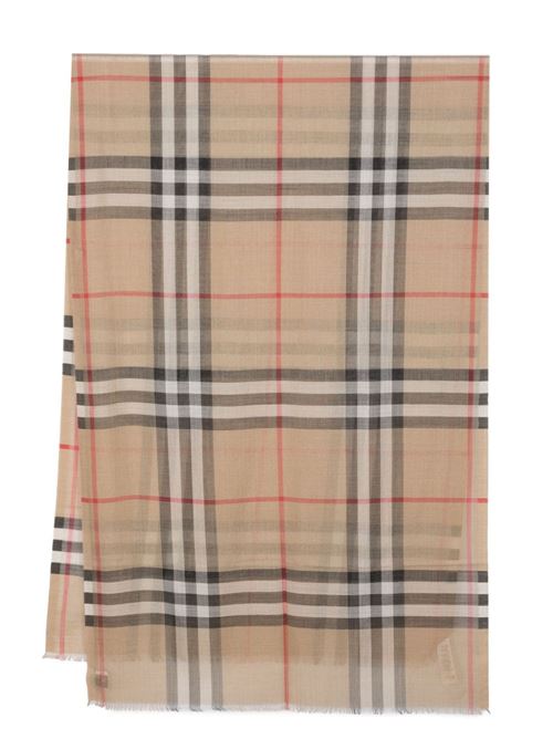 Sciarpa con motivo check BURBERRY | 8078779CHKGAUZEA7026