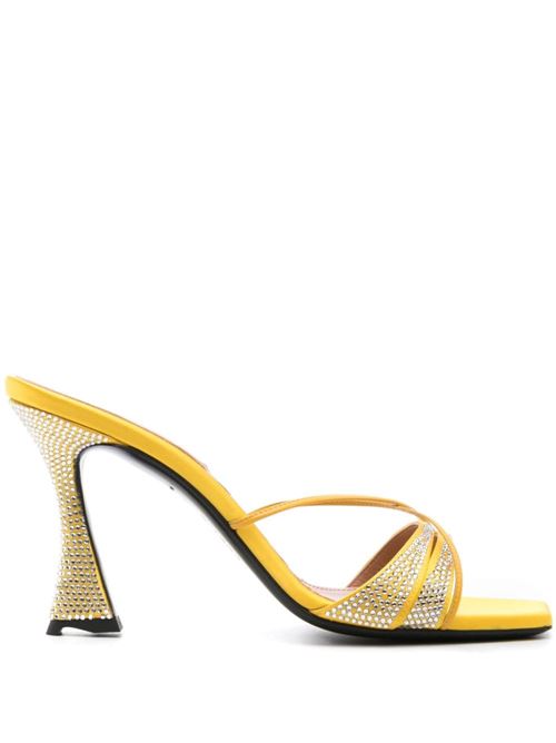 Lust Mule high heels D'ACCORI | V1LT01LUSTMULECRYSTALHELLOWYELLOW