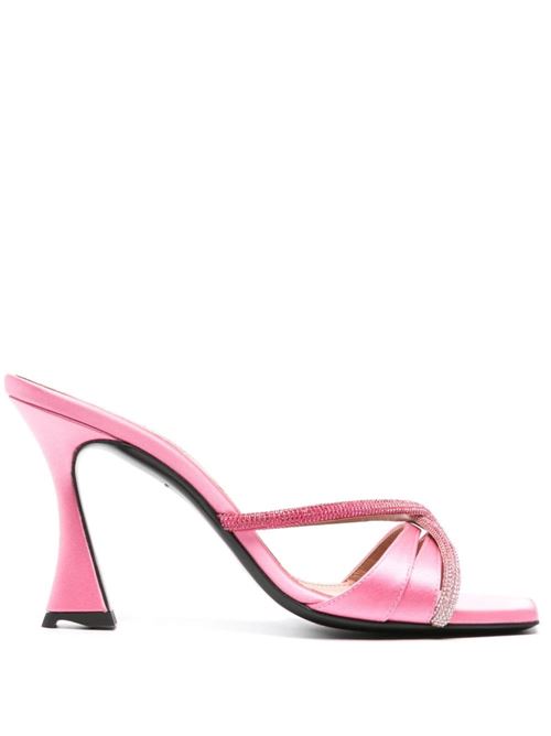 Lust Mule high heels D'ACCORI | V1LT01LUSTMULECRYSTALSMALLPOWDERPINK