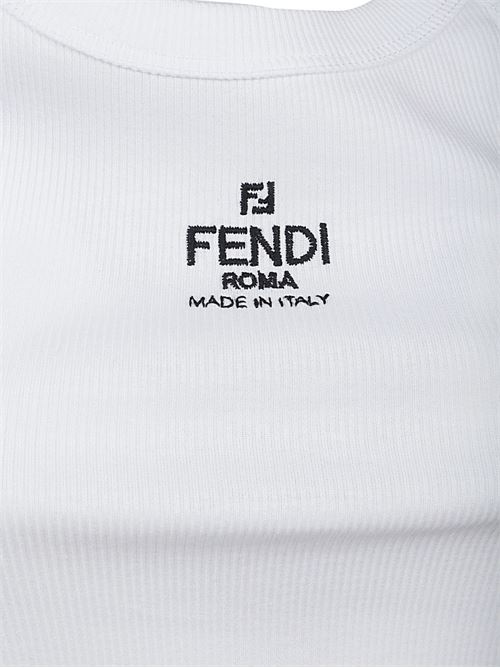 Cotton tank top FENDI | FS7966ANQMF0ZNM