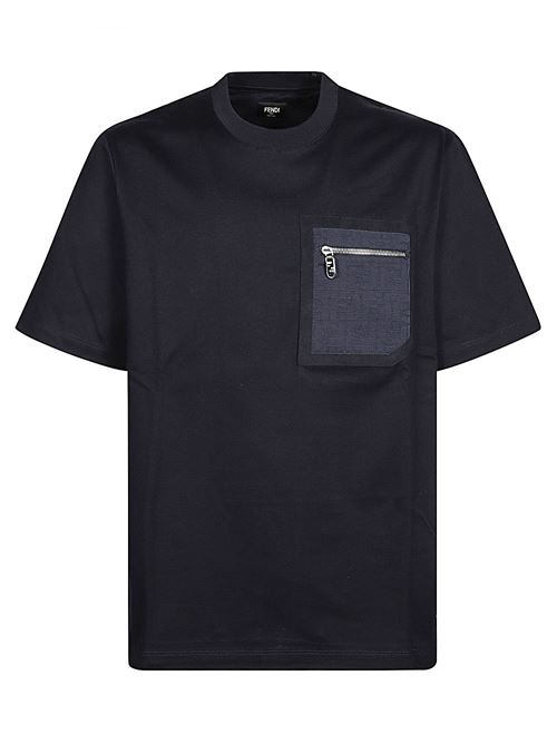 T-shirt in cotone con logo FENDI | FY1257APM4F0QG0