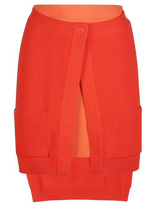 Orange trompe l'oeil skirt FENDI | FZQ736ARVCF0QG5