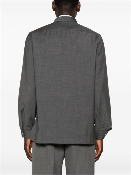 Gray wool shirt GIVENCHY | BM60YT1558030