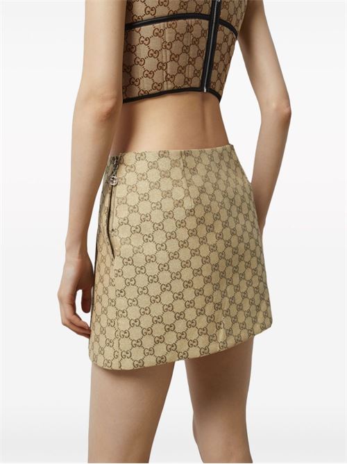 Miniskirt with logo GUCCI | 771362ZAOOO7051