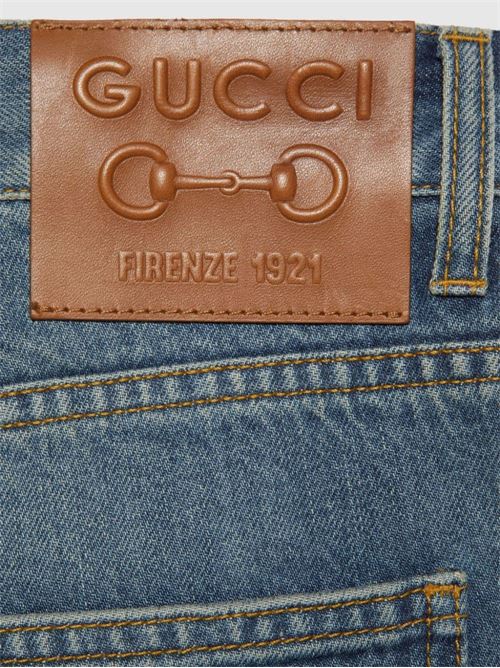 Jeans with logo GUCCI | 774079XDCTP4011