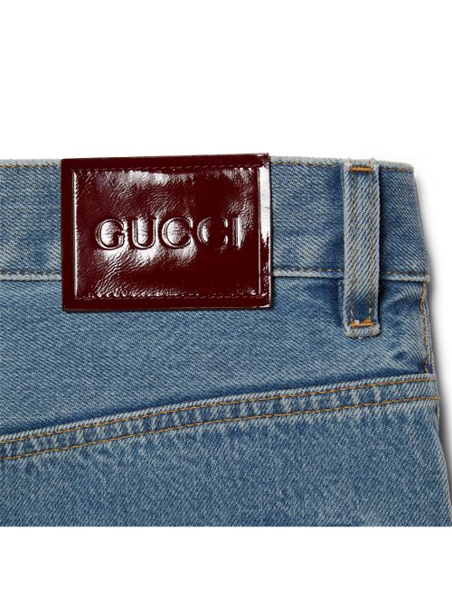 Denim pants with Gucci label GUCCI | 786815XDCXM4011