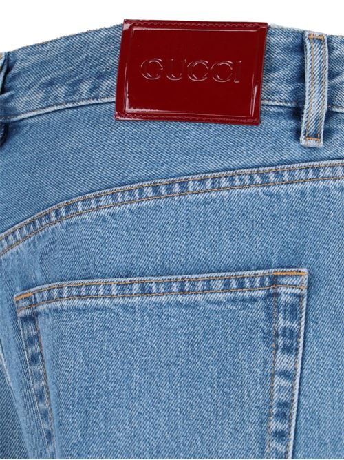 Denim pants with Gucci label GUCCI | 786815XDCXM4011