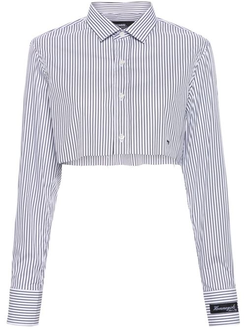 Camicia con stampa a righe HOMMEGIRLS | HGSH038FADEDBLACKSTRIPE