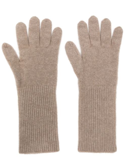 Baby cashmere knit long gloves AURALEE | A24AG10BCMNATURALBROWN