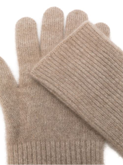 Baby cashmere knit long gloves AURALEE | A24AG10BCMNATURALBROWN