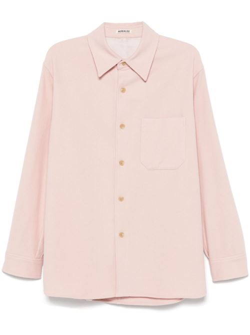 Camicia in flanella di lana AURALEE | A24AS01KFLIGHTPINK