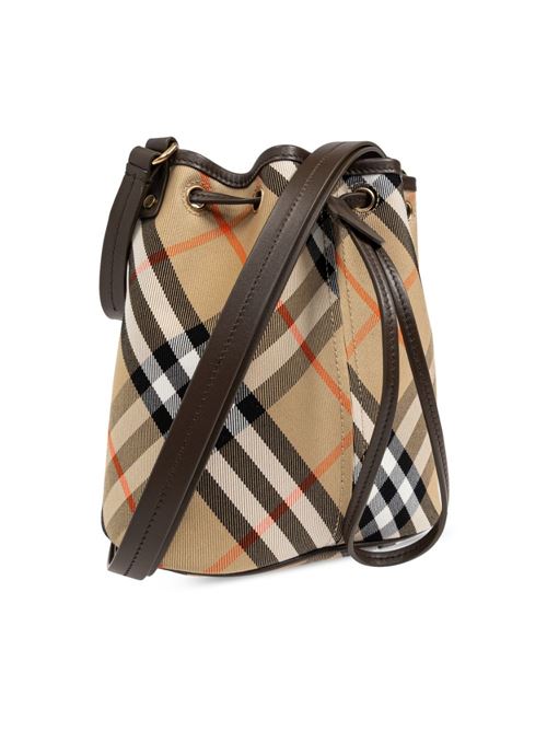 Secchiello con motivo check BURBERRY | 8093804DRAWSTRINGB9368