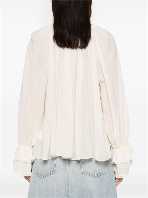 Silk Georgette Blouse CHLOE' | CH24WHT71117114