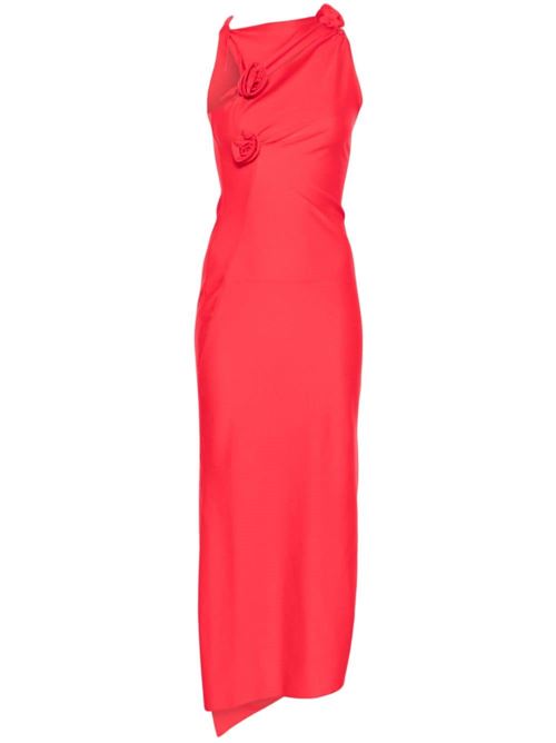 Long asymmetrical dress with flowers COPERNI | COPR44545RED