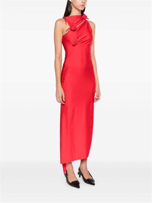 Long asymmetrical dress with flowers COPERNI | COPR44545RED