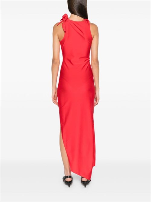 Long asymmetrical dress with flowers COPERNI | COPR44545RED