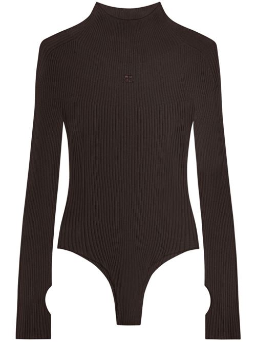 Ribbed bodysuit COURRÈGES | 324MBD102FI00491093