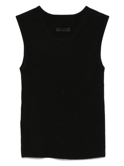 Waffle tank top ESSENTIALS | 192BT247230FWBLACK