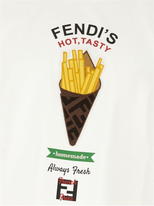 French Fries T-shirt FENDI | FY0936ATLJF0QA0