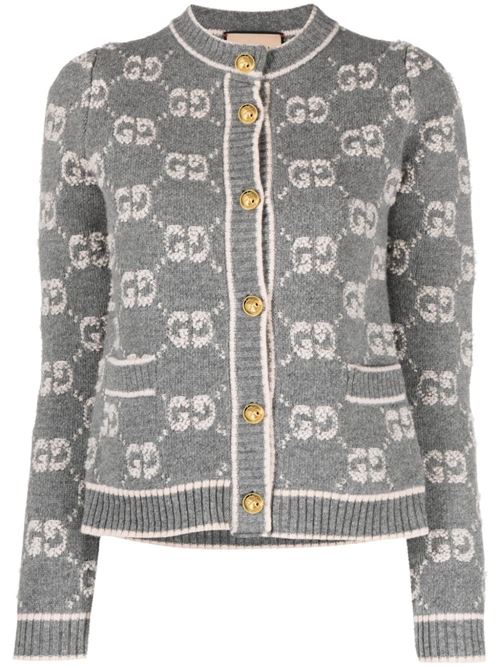 Bouclé jacquard GG wool cardigan GUCCI | 713300XKCNA1130