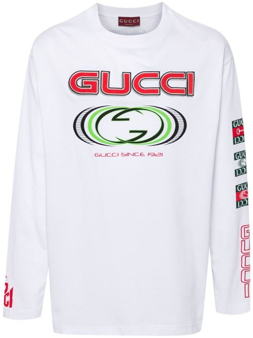 T-shirt with print GUCCI | 784364XJGRB9074