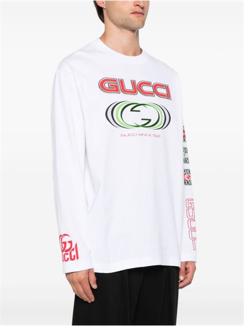 T-shirt with print GUCCI | 784364XJGRB9074