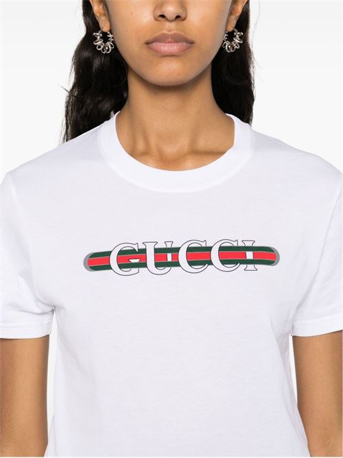 T-shirt with logo GUCCI | 787299XJGNW9074