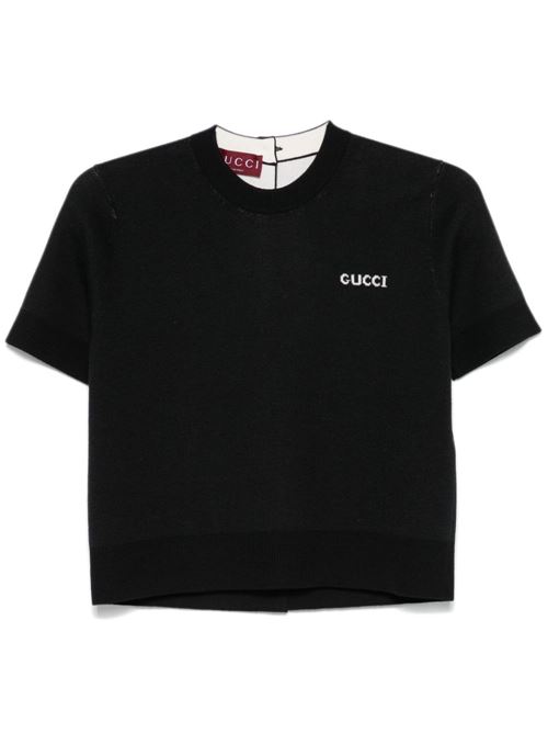 T-shirt with inlay logo GUCCI | 792130XKD3P1289