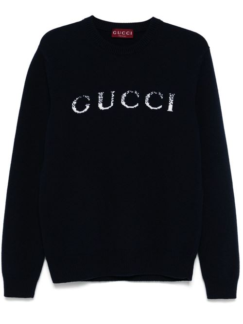 Maglione con logo a intarsi GUCCI | 795834XKD7K4594