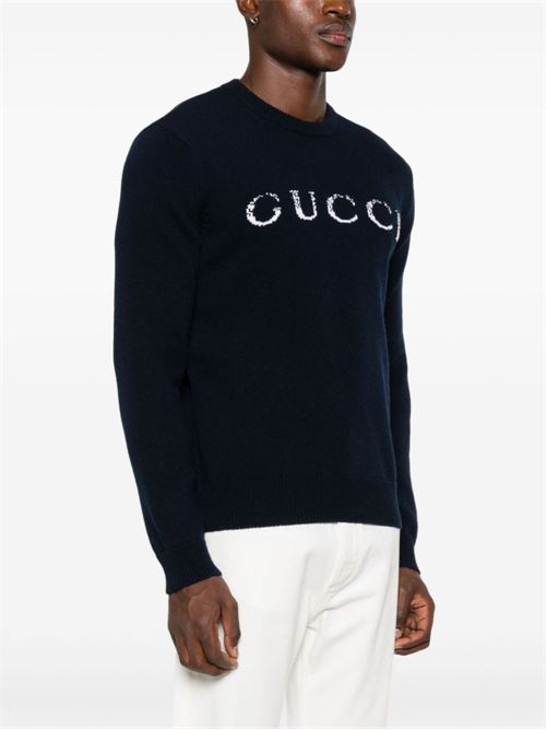 Maglione con logo a intarsi GUCCI | 795834XKD7K4594