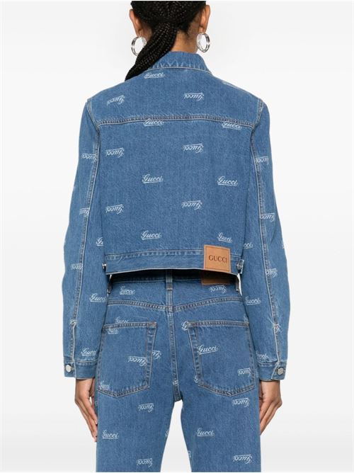 Cropped denim jacket GUCCI | 797681XDC2F4447